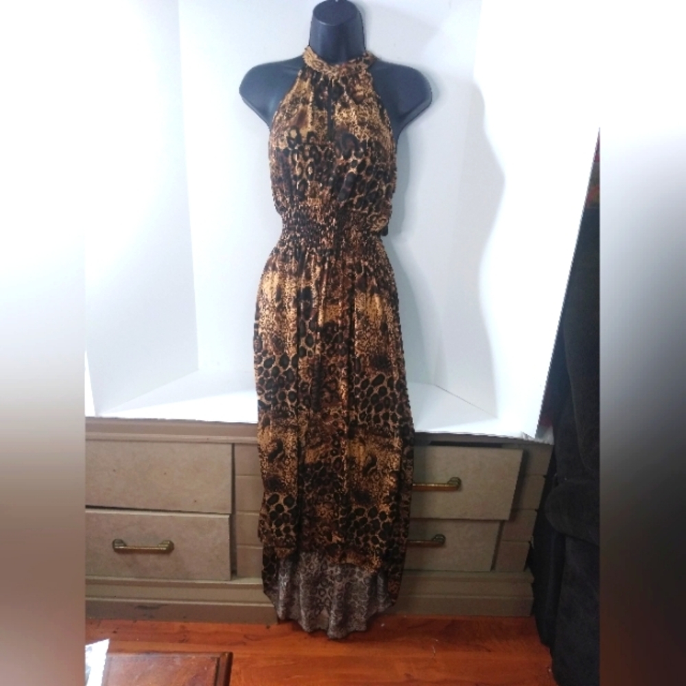 #52 Unbranded Cheetah Print Women's XL Maxi Dress